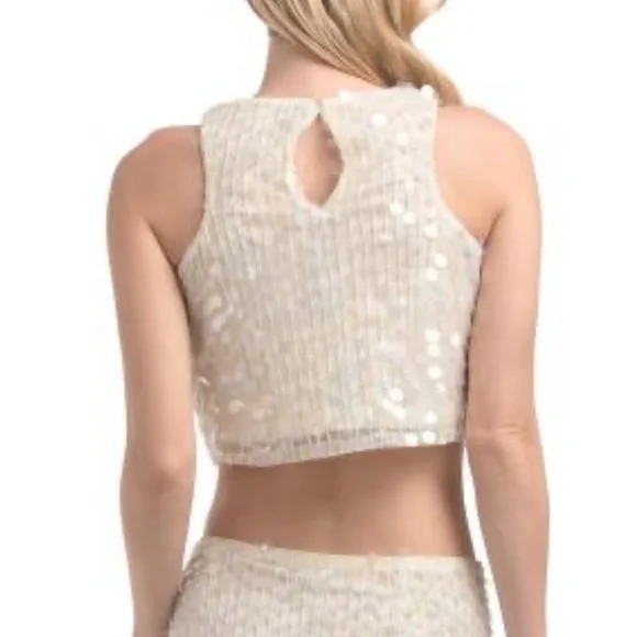 Walter Baker Sequin crop top, NWT size small - Picture 3 of 7